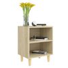 vidaXL Bed Cabinets with Solid Wood Legs 2 pcs Sonoma Oak 40x30x50 cm