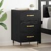 vidaXL Bedside Cabinet Black Oak 40 x 40 x 66 cm Engineered Wood