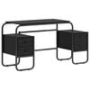 vidaXL Desk with Storage Black Oak 145 x 50 x 75 cm