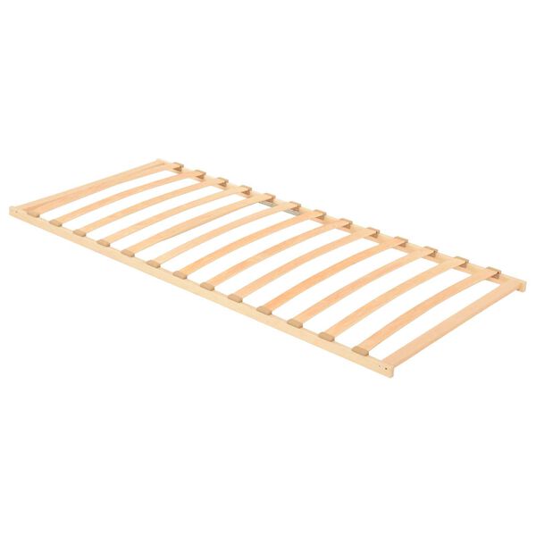 vidaXL Slatted Bed Base Brown 90 x 190 cm Solid beech wood