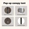 vidaXL Folding Party Tent with Sidewalls Taupe 3x3 m