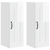 vidaXL Dishwasher Panel Kalmar 2 pcs High Gloss White 30 x 31 x 80 cm