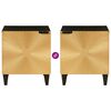 vidaXL Bedside Cabinet 2 pcs Black and Gold 40 x 33.5 x 46 cm
