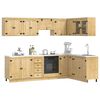 vidaXL Cabinet with Drawer SKI 10 pcs Honey Brown Solid Pine Wood