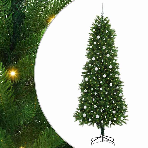 vidaXL Christmas Tree with 300 LEDs with Stand Green 240 cm PE