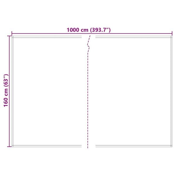 vidaXL Awning Replacement Yellow and Grey 1000 x 160 cm