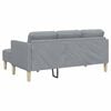 vidaXL Sofa Set with Cushion 2 pcs Light Grey Polyester