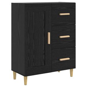 vidaXL Sideboard Black Oak 69.5 x 34 x 90 cm Engineered Wood