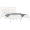 vidaXL Bed Frame without Mattress White Solid Wood Pine 160x200 cm (810028+818581)