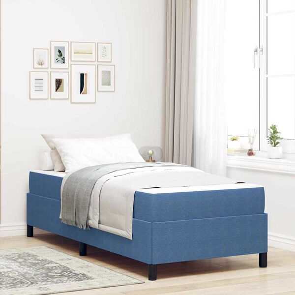 vidaXL Bed Frame with Mattress Blue 80 x 200 cm Fabric