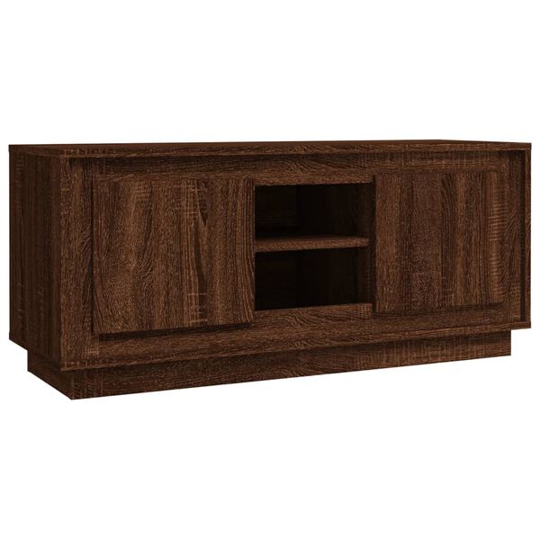 vidaXL TV Cabinet Brown Oak 102x35x45 cm Engineered Wood