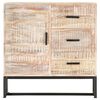 vidaXL Sideboard White 73x30x75 cm Solid Acacia Wood