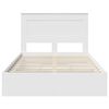 vidaXL Storage Bed with Headboard White 120 x 200 cm Engineered Wood