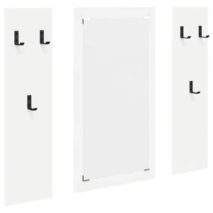vidaXL Wall-Mounted Coat Rack Wall-Mounted White 96 x 1.5 x 90 cm