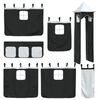 vidaXL Kids' Loft Bed with Tower without Mattress White&Black 90x200cm