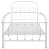 vidaXL Bed Frame without Mattress White Metal 100x200 cm