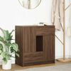 vidaXL Sideboard with Drawers and Doors Brown Oak 70.5x34x74.5 cm