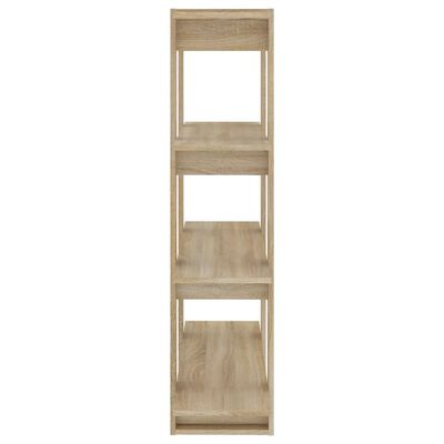 vidaXL Book Cabinet/Room Divider Sonoma Oak 100x30x123.5 cm
