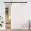vidaXL Barn Door White 80 x 2.5 x 208 cm Solid Pine Wood