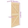 vidaXL Door NARVIK Natural 90 x 210 cm Solid Pine Wood