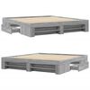 vidaXL Bed Frame without Mattress Grey Sonoma 200x200 cm Engineered Wood