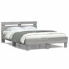 vidaXL Bed Frame without Mattress Grey Sonoma 135x190 cm Double