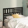 vidaXL Bed Headboard Black 126x4x100 cm Solid Wood Pine