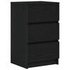 vidaXL Bedside Cabinets with 3 Drawers 2 pcs Black 39x35x65 cm