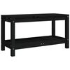 vidaXL Garden Bench Black 82.5x35x45 cm Solid Wood Pine