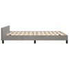vidaXL Bed Frame without Mattress Light Grey 180x200cm Super King Velvet