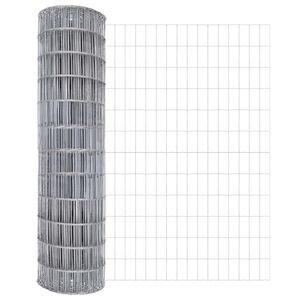 vidaXL Euro Fence Silver 1.4 x 10 m Hot dip galvanized iron