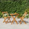 vidaXL 3 Piece Folding Bistro Set Solid Wood Acacia