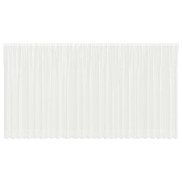 vidaXL Lace Curtain with Curtains Floral White 220 x 750 cm Polyester