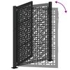 vidaXL Garden Gate Black 100x125 cm Steel Cross Design