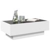 vidaXL Coffee Table with LED White 90x50x30 cm Engineered Wood