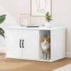 vidaXL Cat House White 85 x 55 x 50 cm Engineered Wood