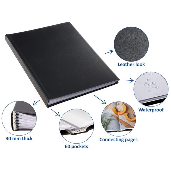 rillstab Display Book A4 60 Pockets Black