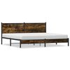 vidaXL Metal Bed Frame without Mattress Smoked Oak 193x203 cm