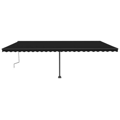 vidaXL Freestanding Manual Retractable Awning 600x300 cm Anthracite