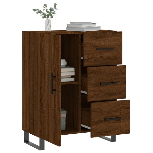 vidaXL Sideboard Brown Oak 69.5x34x90 cm Engineered Wood