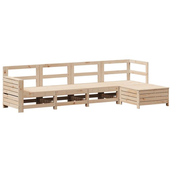 vidaXL 5 Piece Garden Sofa Set Solid Wood Pine