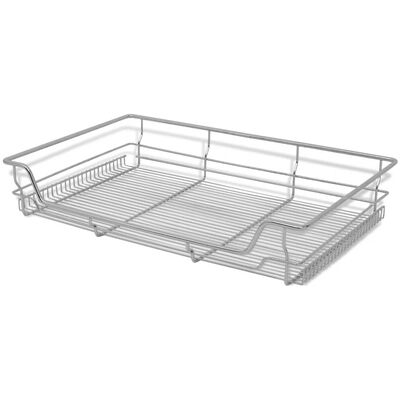 vidaXL Pull-Out Wire Baskets 2 pcs Silver 800 mm