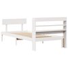 vidaXL Bed Frame without Mattress White 75x190 cm Small Single Solid Wood Pine