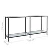 vidaXL Console Table White 160x35x75.5 cm Tempered Glass