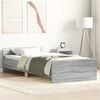 vidaXL Bed Frame without Mattress Grey Sonoma 75x190 cm Small Single Engineered Wood