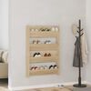 vidaXL Wall Shoe Cabinets 2 pcs Sonoma Oak 80x18x60cm Engineered Wood