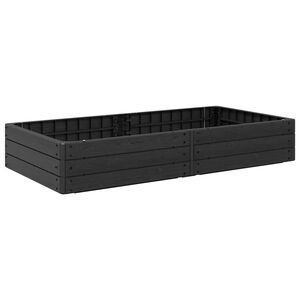 vidaXL Raised Bed Black 151 x 75.5 x 25 cm PP