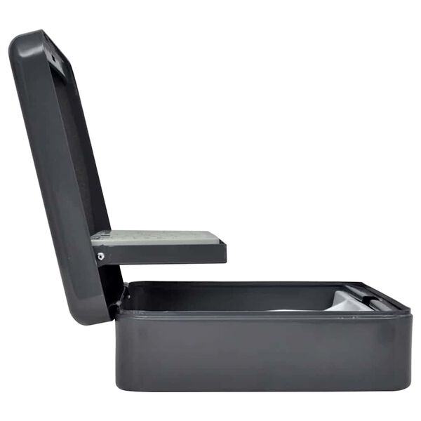 vidaXL Cash Box with Lock Dark grey 30 x 24 x 9 cm Steel
