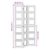 vidaXL Room Divider 3 Panels White Solid Wood Paulownia