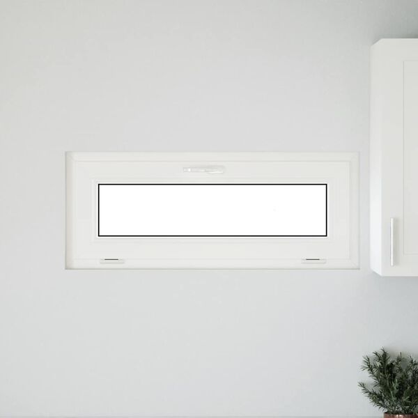 vidaXL Basement Window RISOR 100x40 cm Tilt 2 Glazing White